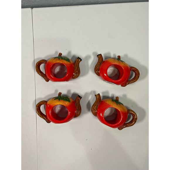Set of 4 Wooden Fruit Napkin Holders - Picture 2 of 8